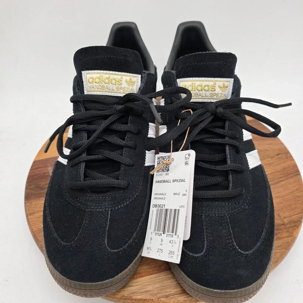 Adidas Handball Spezial Men's Shoes Core Black White Gum DB3021 Size 9.5 NEW